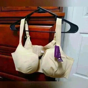 Cacique NWT padded tan colored bra size 50C